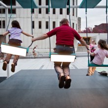 Musical Light Swings on the Streets of Montreal