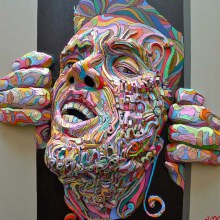 Graffiti Meets Sculpture in Colorful Figures that Explode Through the Canvas by Shaka