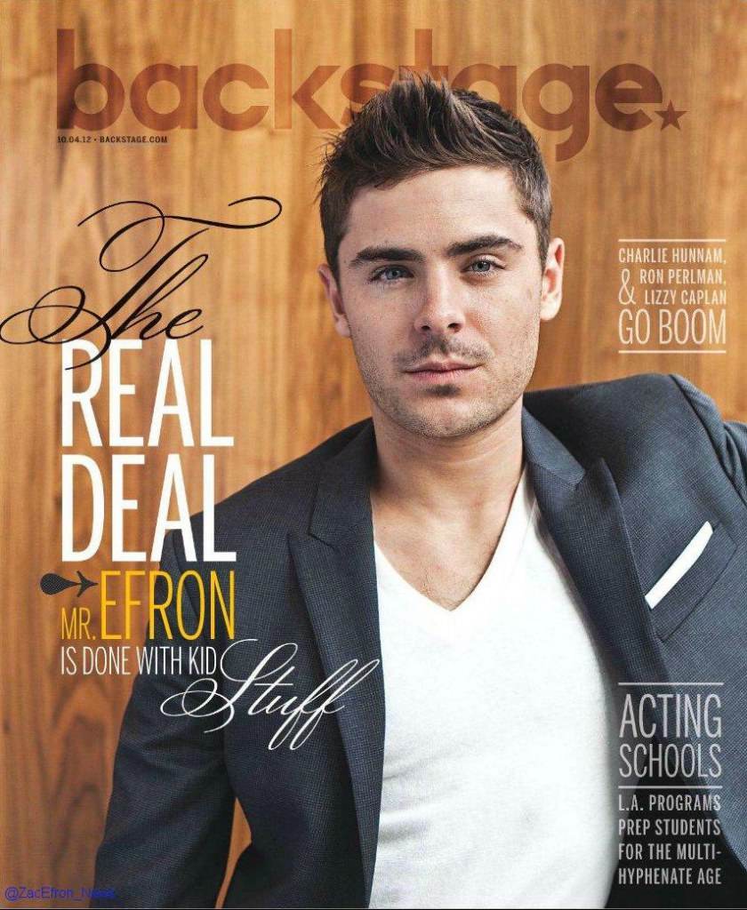Zac Efron @ Backstage Magazine October 2012