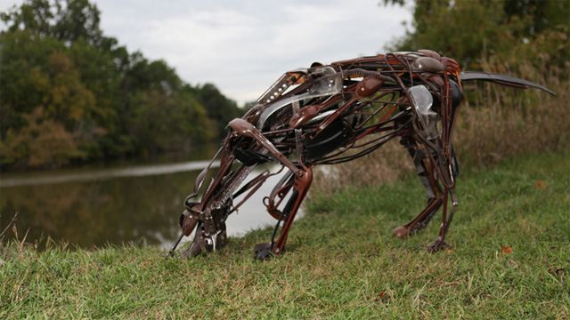 Animal Sculptures Made from Reclaimed Household Objects