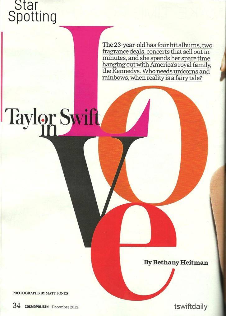 Taylor Swift @ Cosmopolitan USA December 2012