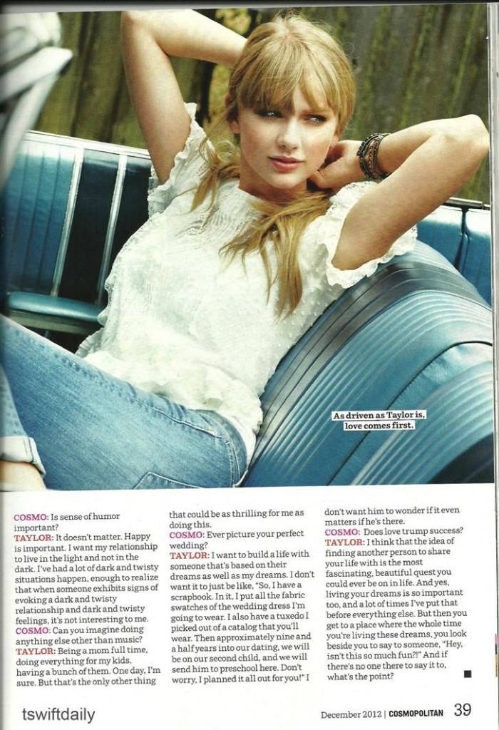 Taylor Swift @ Cosmopolitan USA December 2012