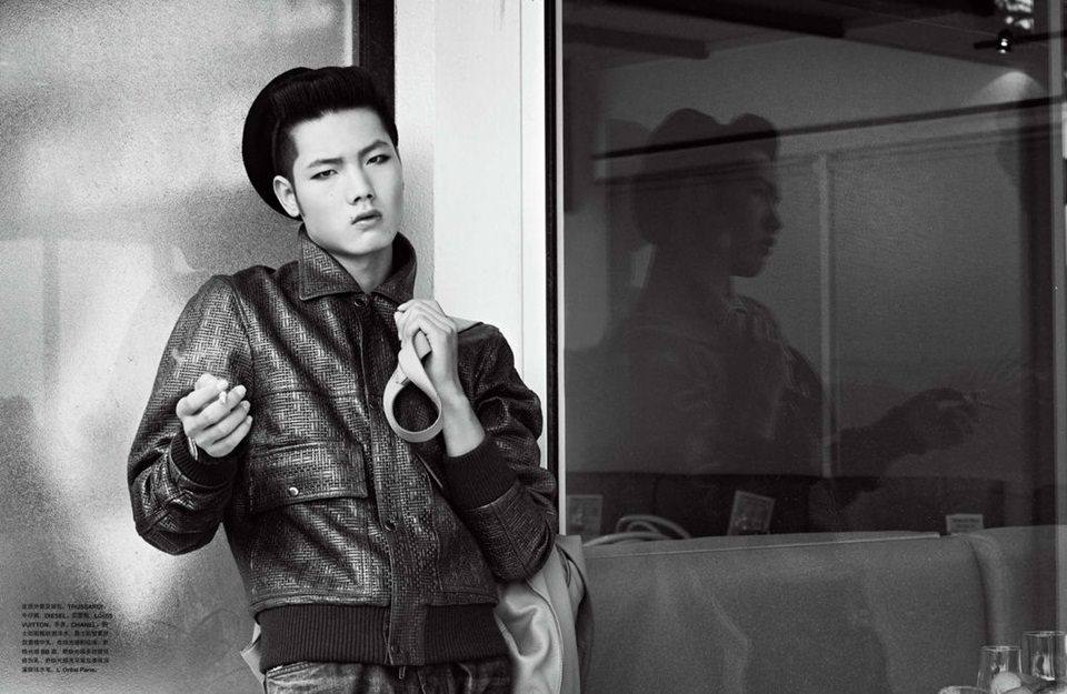 Hou Jinxiang @ Numéro Homme China # 6 Winter 2012