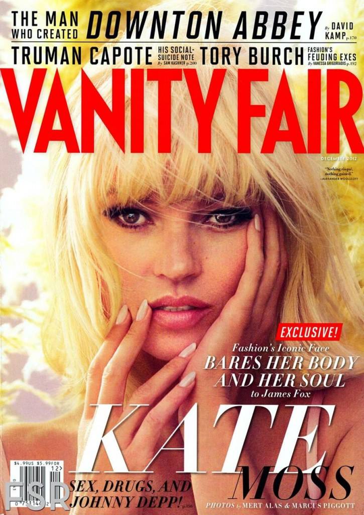 Kate Moss @ Vanity Fair December 2012