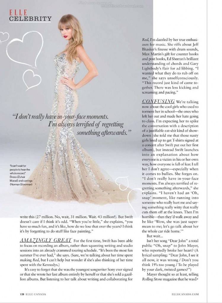 Taylor Swift @ Elle Canada December 2012