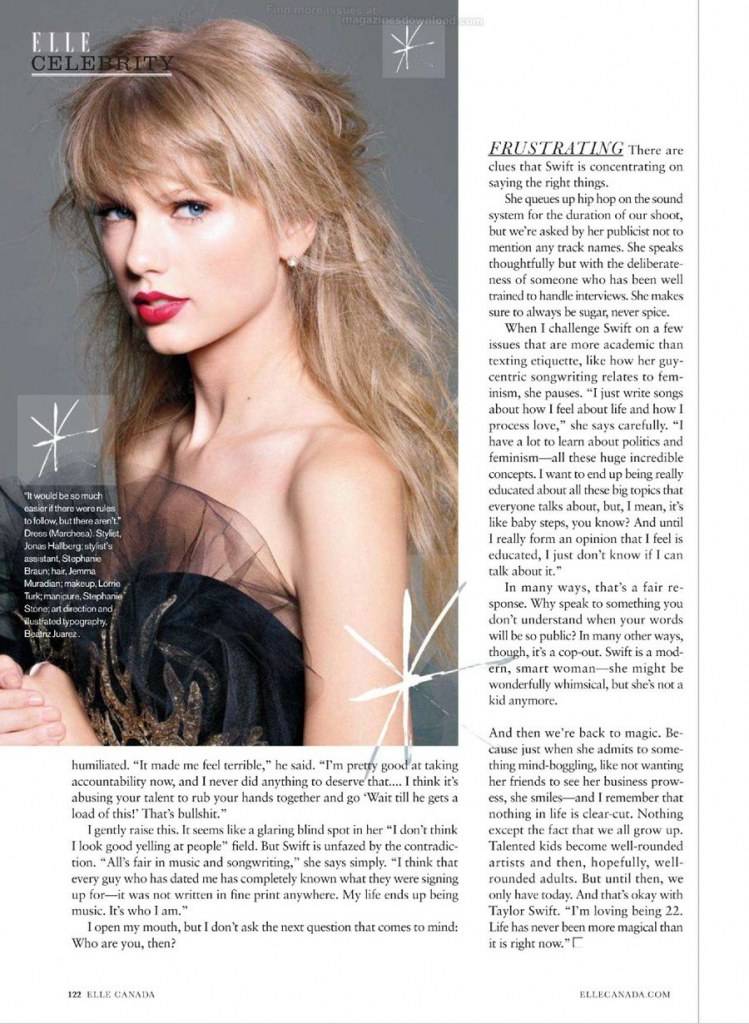 Taylor Swift @ Elle Canada December 2012