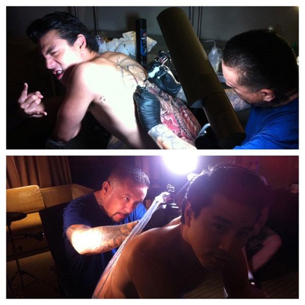 โดม อวดรอยสักใหม่ ลายมังกรเต็มแผ่นห