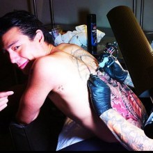 โดม อวดรอยสักใหม่ ลายมังกรเต็มแผ่นห