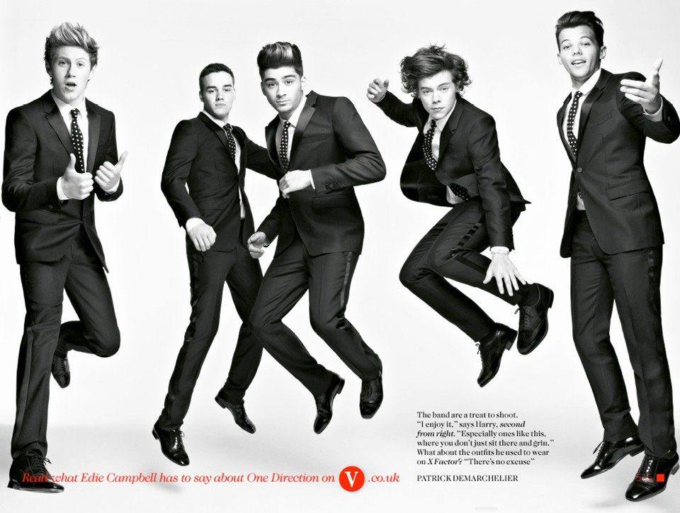 One Direction & Edie Campbell @ Vogue UK December 2012