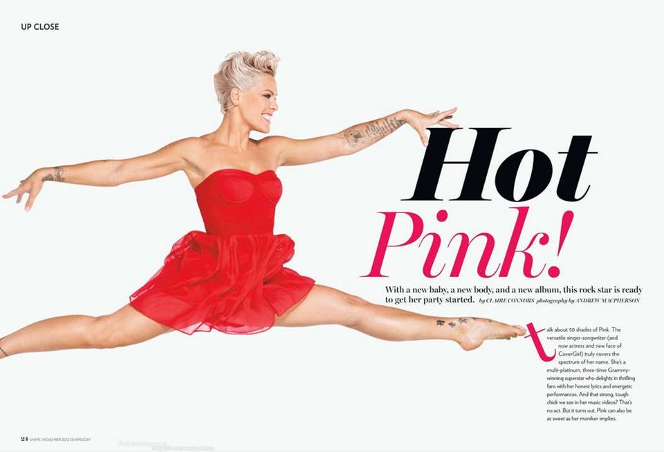 Pink @ Shape Magazine November 2012