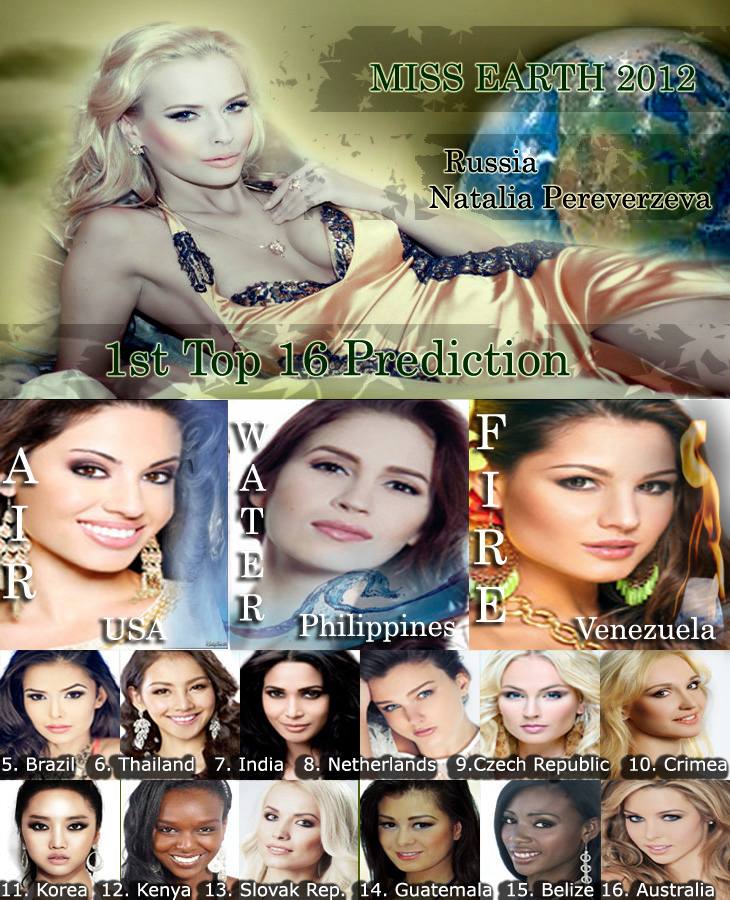 โพล Miss EARTH 2012 - 3 วันหลังเก็บตัว