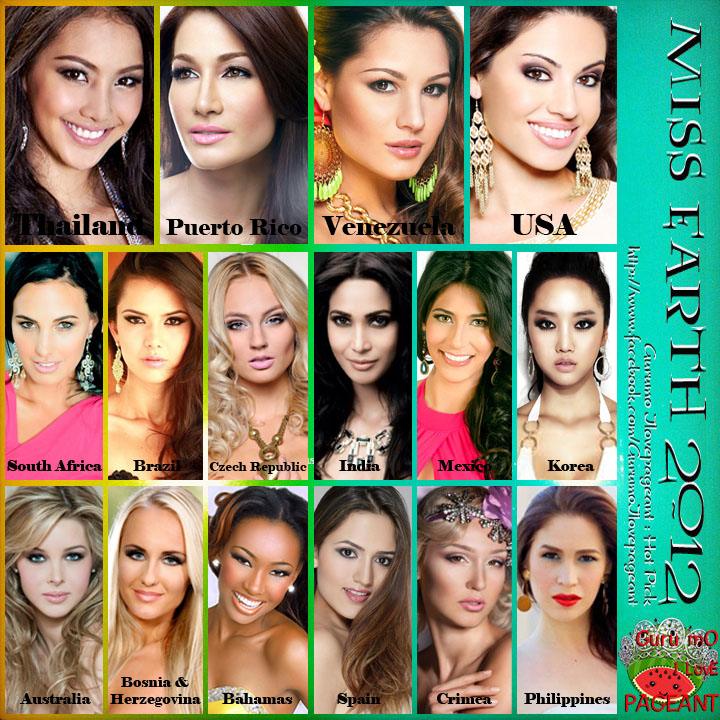 MISS EARTH 2012 : Hot Pick By Gurumo Ilovepageant