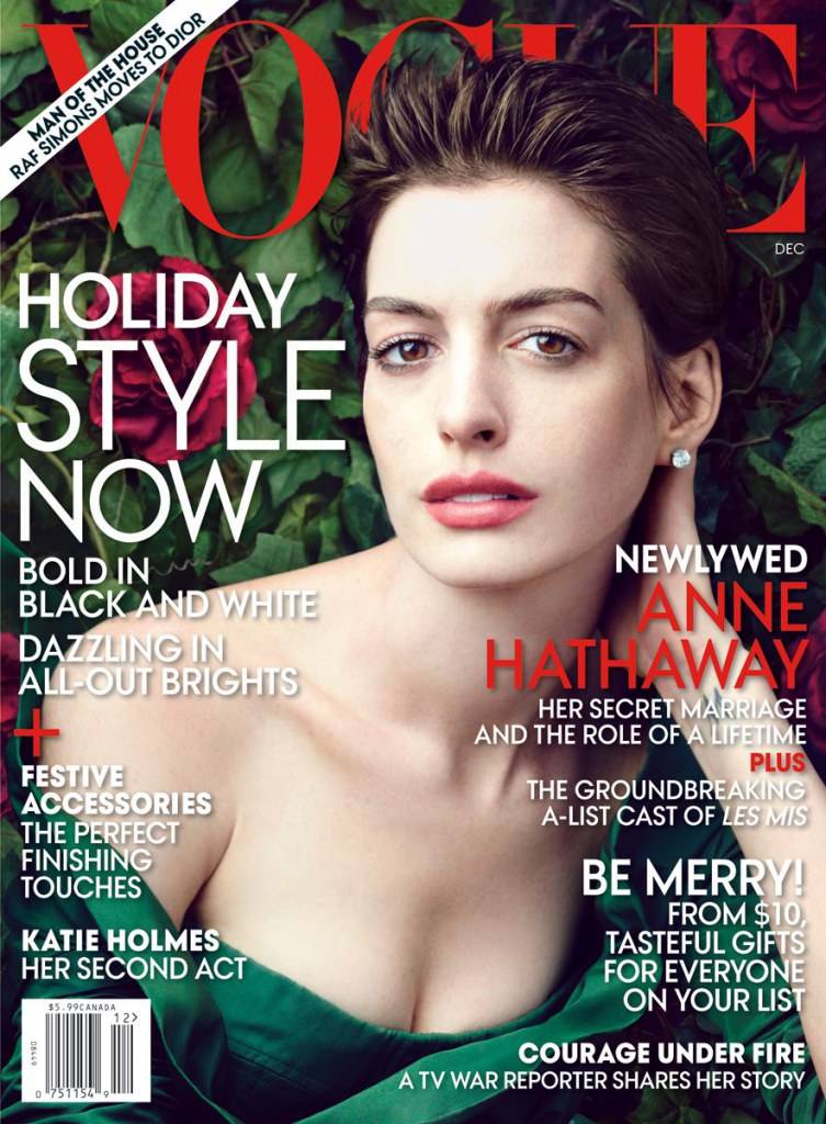 Anne Hathaway @ Vogue US December 2012