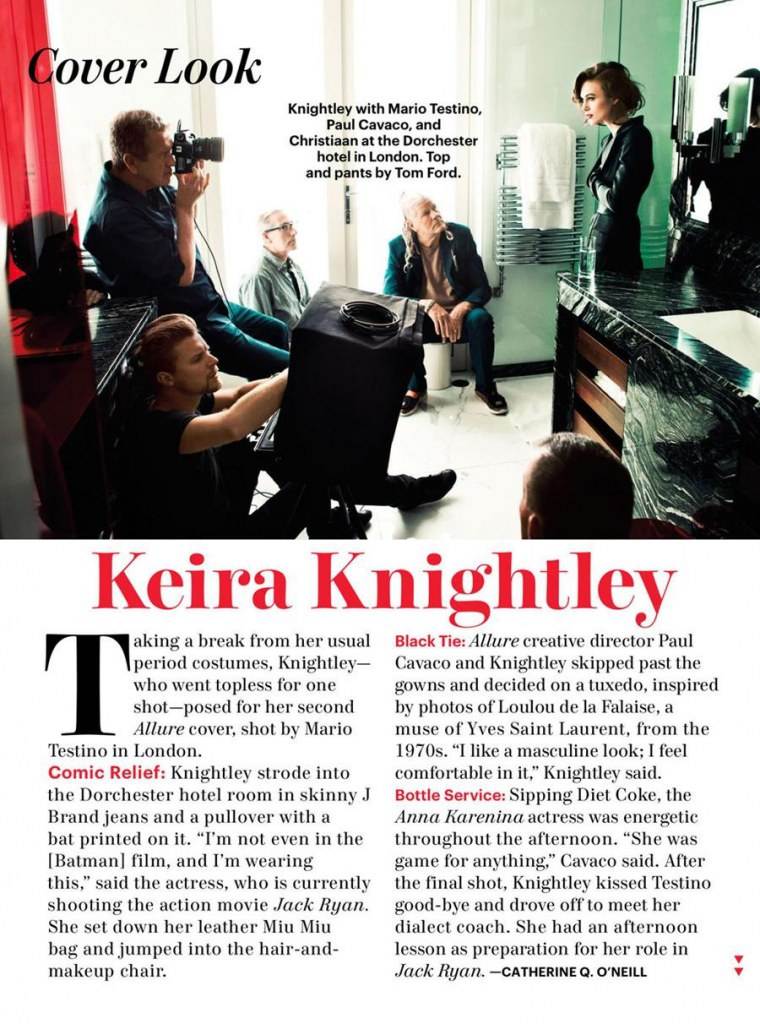 Keira Knightley @ Allure December 2012