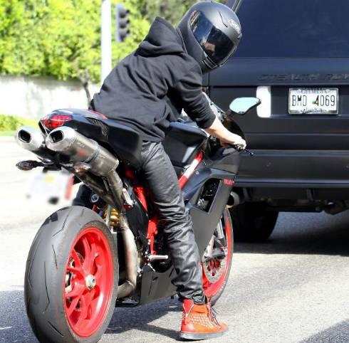 Justin riding in LA:B