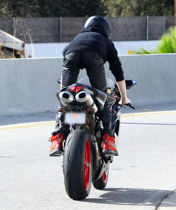 Justin riding in LA:B