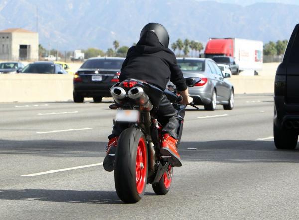 Justin riding in LA:B