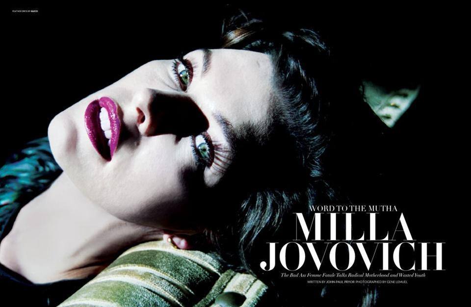 Milla Jovovich @ Flaunt November 2012