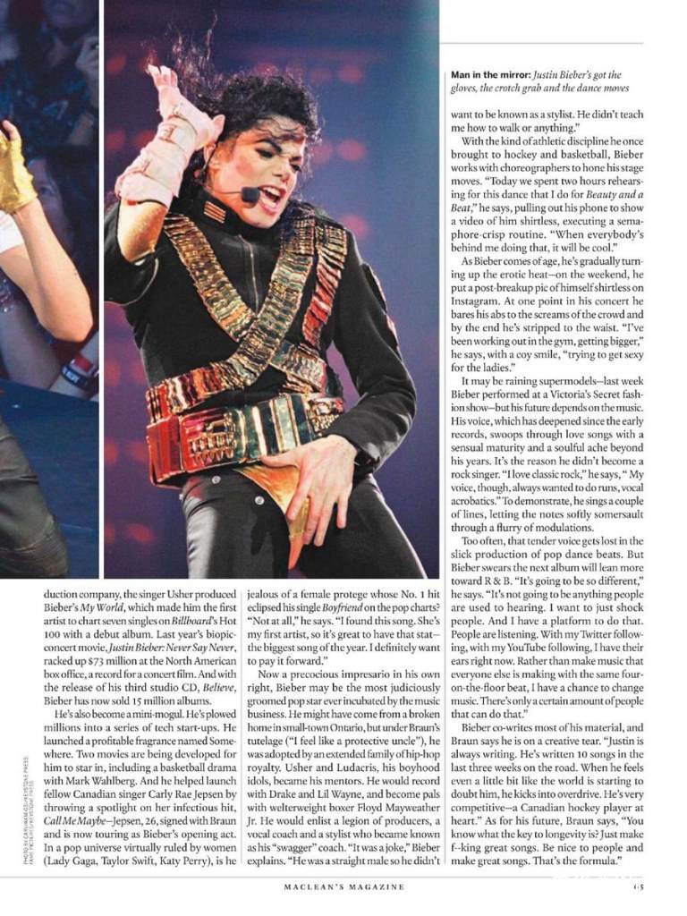 Justin Bieber @ Maclean's Magazine November 2012