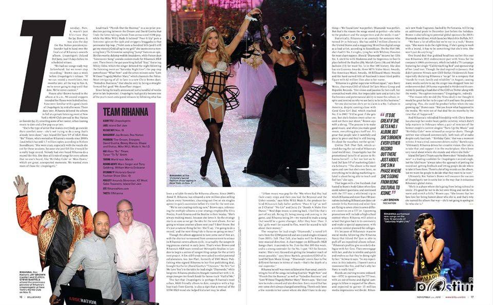 Rihanna @ Billboard Magazine November 2012