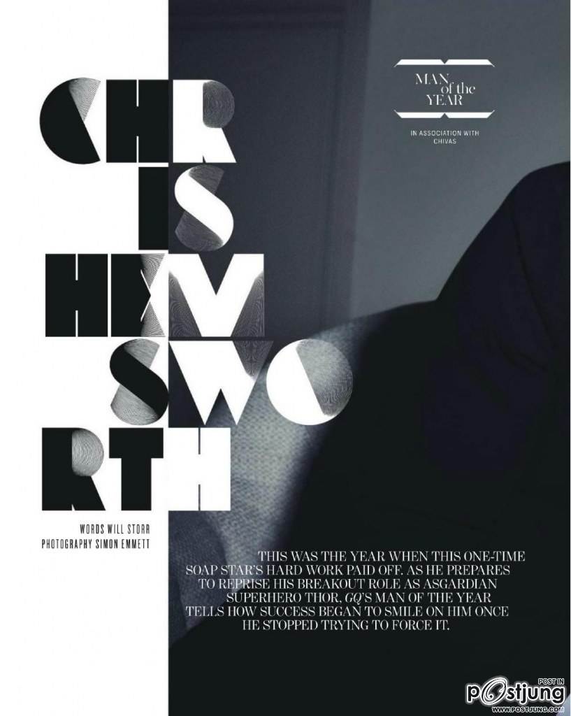 Chris Hemsworth @ GQ Australia December 2012-January 2013