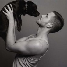 Mens and dog