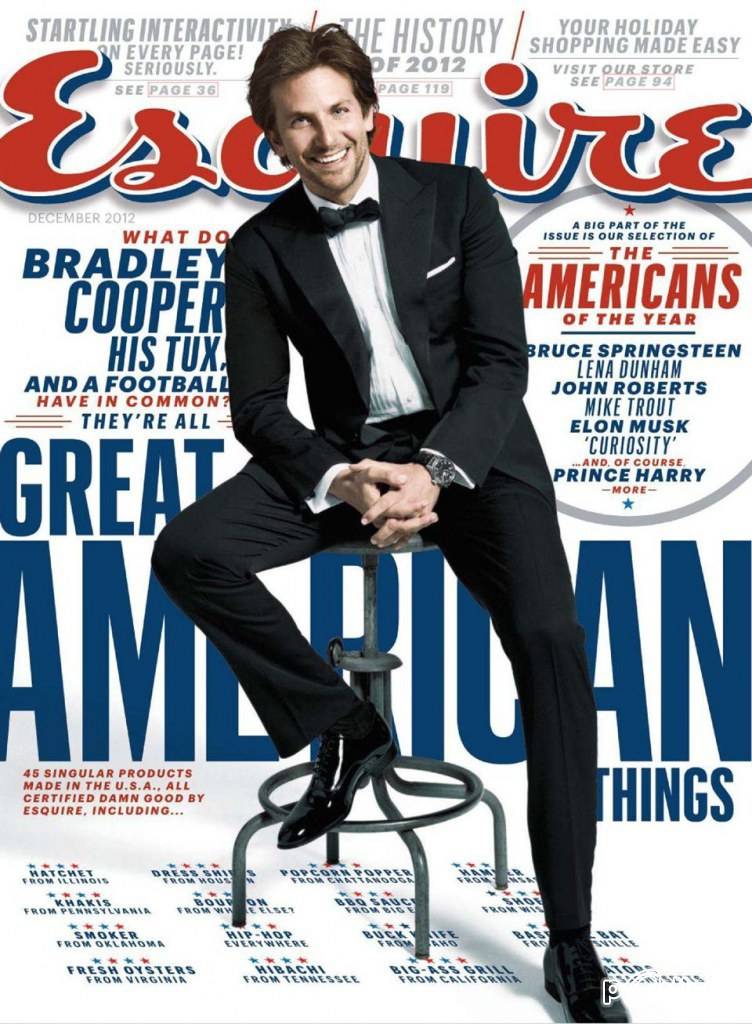 Bradley Cooper @ Esquire US December 2012