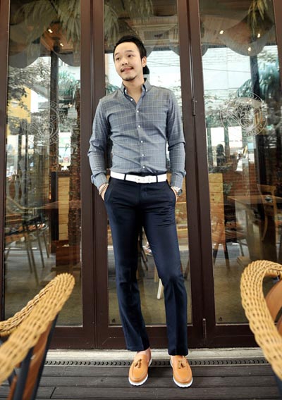 แฟชั่น เสื้อผ้าลายตารางหมากรุก ดูดีหัวจรดเท้าแบบ คุณชาย