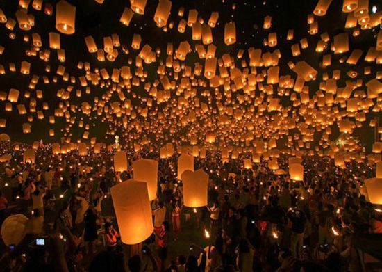 20. Sky lanterns festival, Thailand