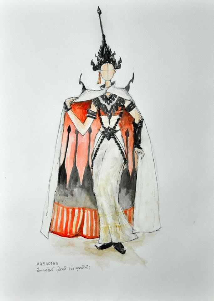 เปิดตัวชุดราตรีและชุดประจำชาติ เพื่อสู้ศึก MU 2012