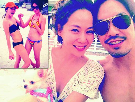 ไฮโซโม นภัสนันท์ ควง แพท ประกาศิต สวีทหวาน บิกินี่ริมทะเล