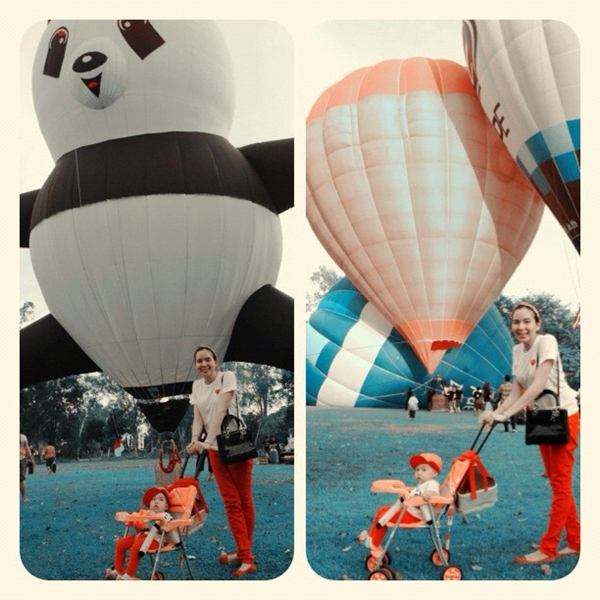 ครอบครัวน่ารัก พลอย ชิดจันทร์ พาลูกเที่ยว งานบอลลูน-ลอยกระทง