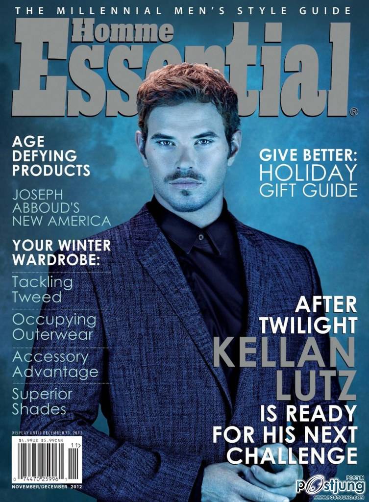 Kellan Lutz @ Essential Homme November-December 2012