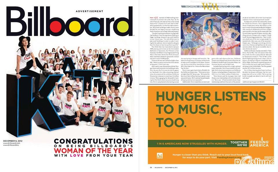 Katy Perry @ Billboard Magazine December 2012