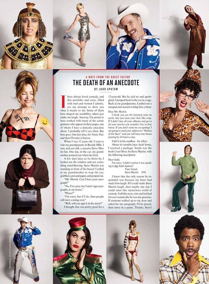 All-Star Comedy Issue! @ Vanity Fair January 2013