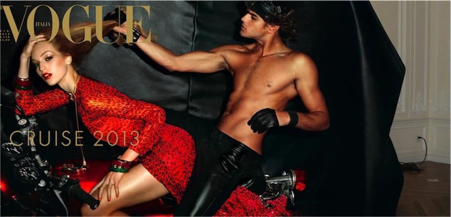 Vanessa Axente & Marlon Teixeira @ Vogue Italia December 2012