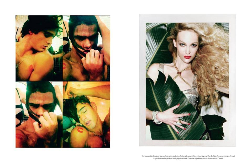 Vanessa Axente & Marlon Teixeira @ Vogue Italia December 2012