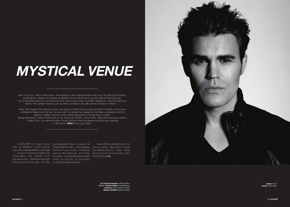 Paul Wesley @ GLOW vol.1 no.10 December 2012