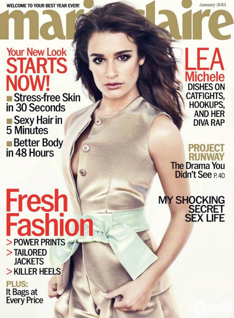 Lea Michele @ Marie Claire USA January 2013