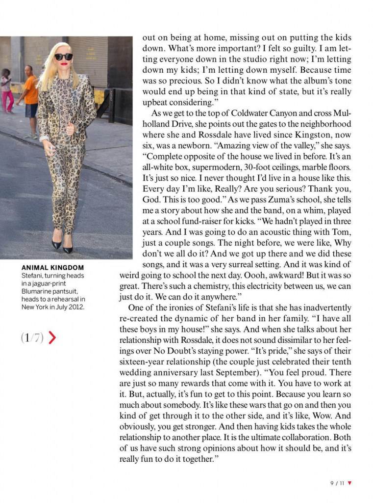 Gwen Stefani @ Vogue US January 2013