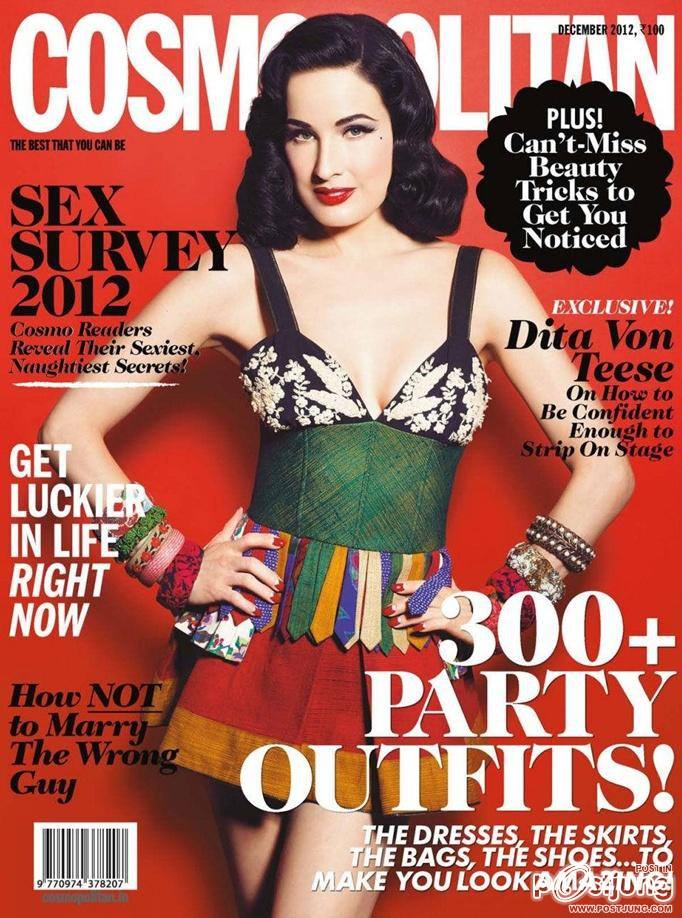 Dita Von Teese @ Cosmopolitan India December 2012