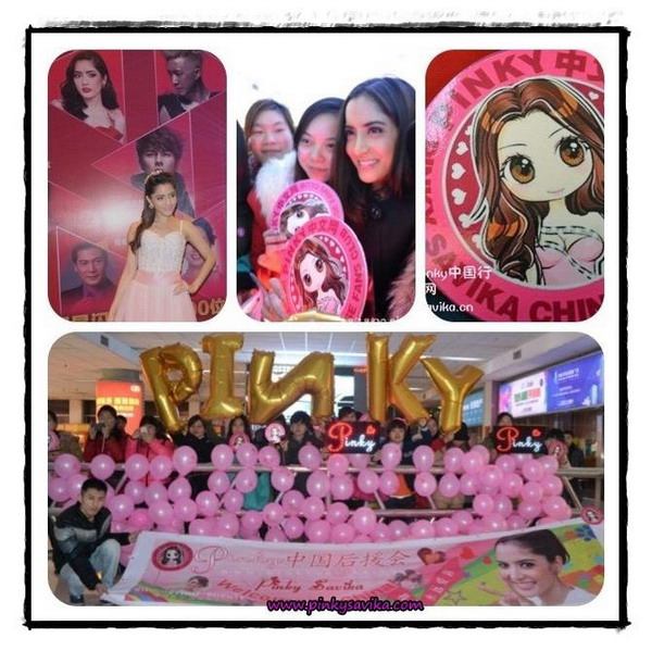 พิ้งกี้ สาวิกา กับแฟนคลับที่จีน น่ารักมาก