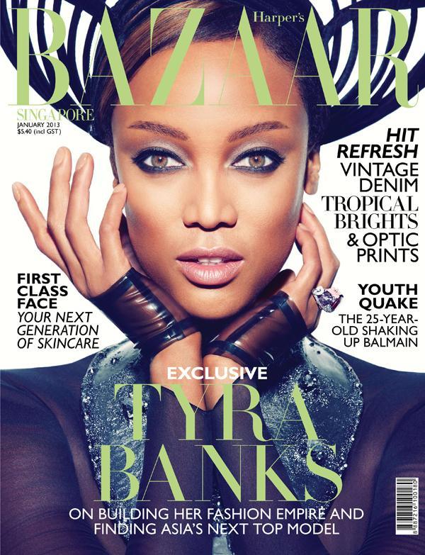 Tyra Banks @ Harper's Bazaar Singapore January 2013