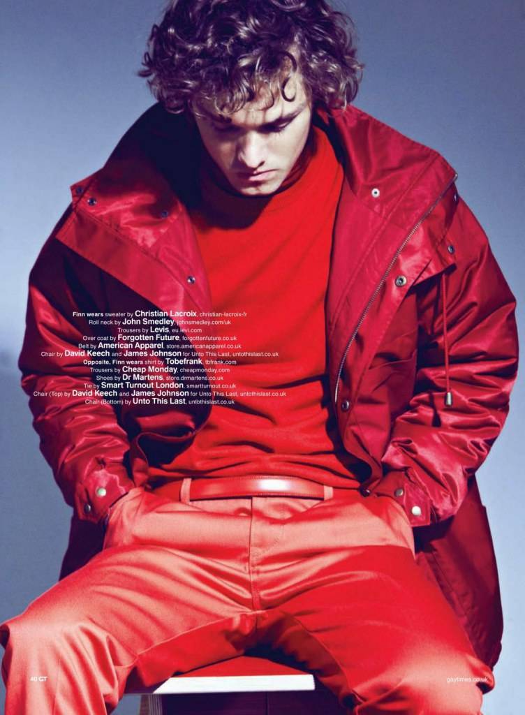 Finn Jones @ Gay Times Magazine February 2013