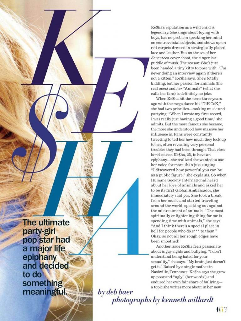 Ke$ha @ Seventeen February 2013