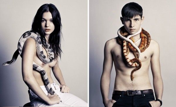 แฟชั่น บิวตี้ช็อต นู๊ด กับ งู แสนสยิว