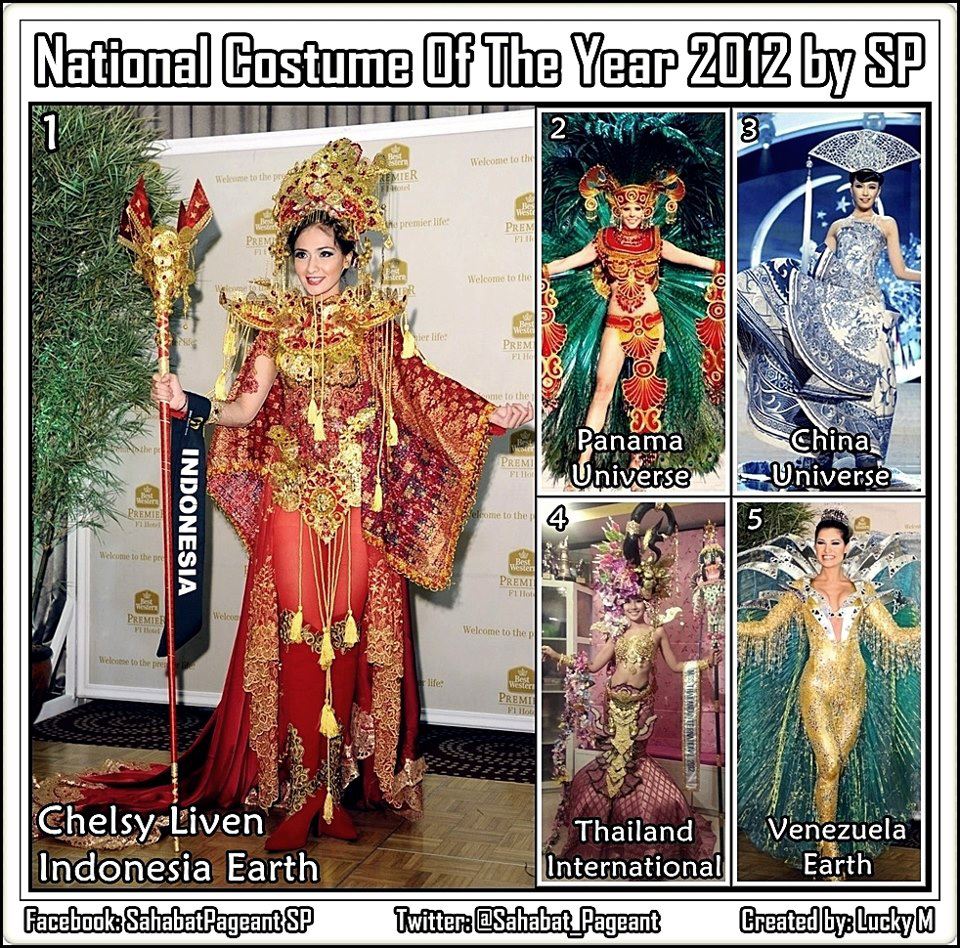 Best National Costume winners of the Year จากเวทีระดับแกรนด์สแลมประจำปี 2012/2555