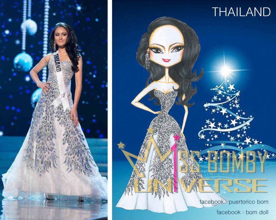 ภาพการ์ตูนของ "น้องริด้า" ณัฐพิมล นาฏยลักษณ์ Miss Universe Thailand 2012