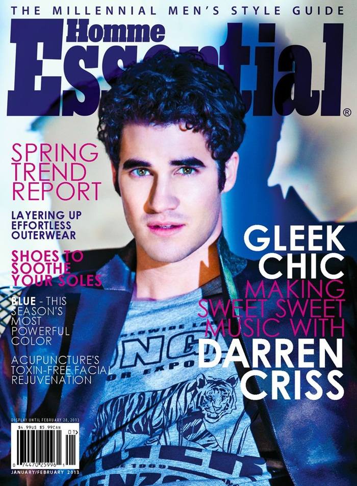 Darren Criss @  Essential Homme January/February 2013