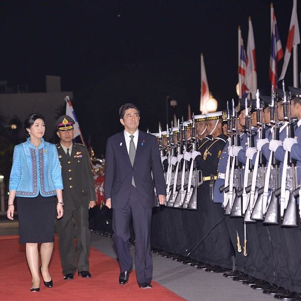 ภาพนายกรัฐมนตรีญี่ปุ่นเยือนไทยเป็นครั้งแรกในรอบ11ปี